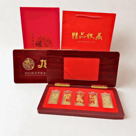 24K YELLOW GOLD DRAGON PROSPERITY BARS™